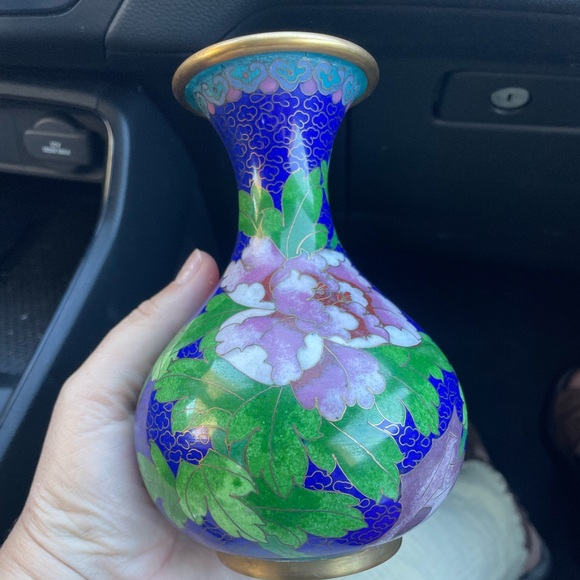 Floral Cloisonné Vase